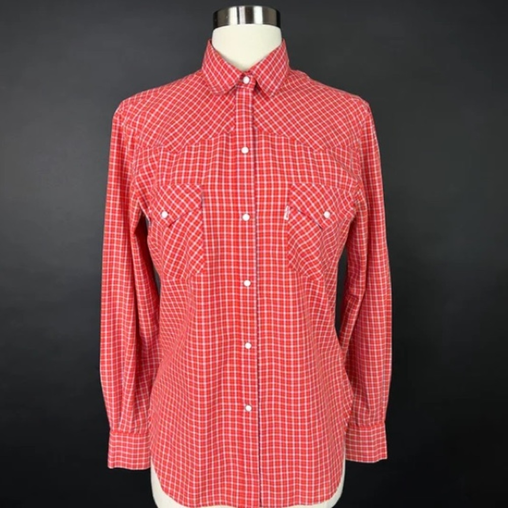 Levi's Red Plaid Button-Down Western Shirt